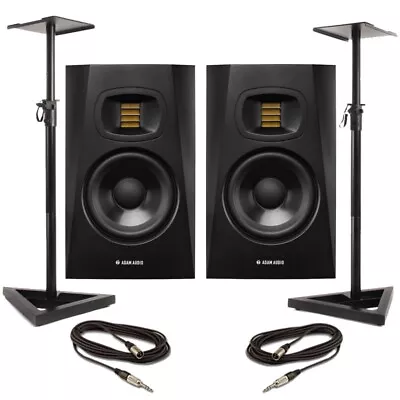 Adam T5V (Pair) 5 Inch Active Studio Monitors 70W Stand & Cables 5 Yr Warranty • £368.50