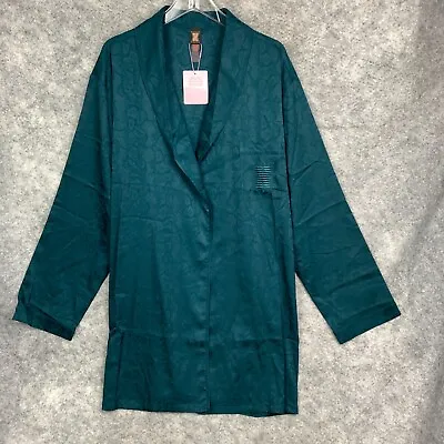 NWT Savage X Fenty Smoking Jacket Mens XL Green Snakeskin Jacquard Lounge Robe • $34.99