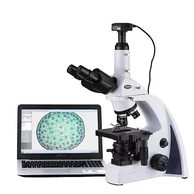 AmScope 40X-2500X Professional Infinity Trinocular Compound LED Microscope + 18M • $1321.99