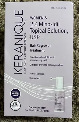 Keranique Women's Hair Regrowth Treatment 2% Minoxidil Topical Solution/Exp 9/24 • $24.95