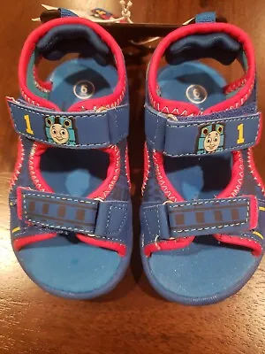 Thomas And Friends TPR Sole Sandals Blue Toddler Size 7 • $9.99