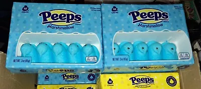 Peeps Marshmallow Chicks Blue Easter Holiday Candy 2 Packs!! 20 Counts Total • $5.59