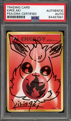 $20000 • Buy KirisAki Signed PSA Authenticated Pokemon Fire Energy Japanese XY-P WOWZERS