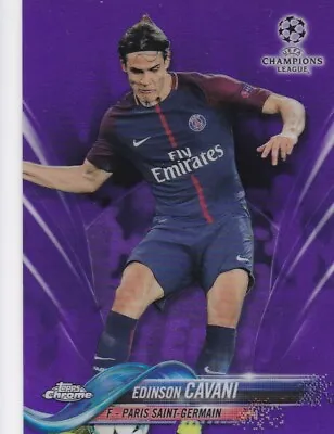 2017 Topps Chrome Uefa Champions League Edinson Cavani Psg Purple /250 Nr Mint • £7.50