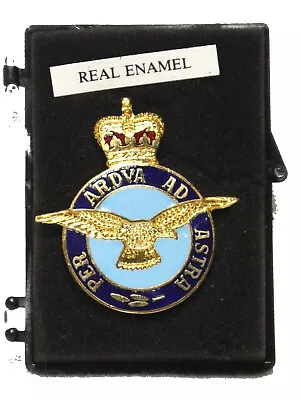 Vintage RAF Royal Air Force Enamel Pin Badge By Minamel : Boxed - Excellent • £2.49