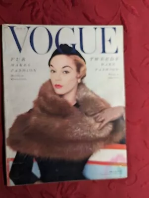 Vintage Vogue Magazine October 1953 Fabulous Fashions • $15