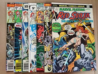 Marvel Feature 1 - 7 COMPLETE Series Frank Thorne Red Sonja 2 3 4 5 6 Conan (2) • $55