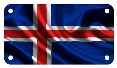 Iceland Flag Motorcycle ATV 4  X 7  License Plate Patriotic Nordic Wave Version • $13.41