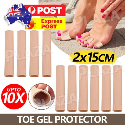$8.45 • Buy 10x Silicone Toe Sleeve Gel Toe Cap Cover Protector Finger Tube Corn Pain Relief