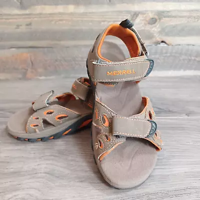 Merrell Kids Junior US 1 Waterpro Open Toe Sandals Unisex Kagaroo Orange 508097 • $17.99