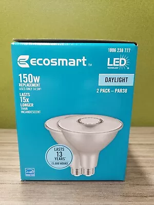 8 - EcoSmart 150W PAR38 Daylight LED Floodlight Light Bulbs Dimmable Uses 14.5W • $59.99