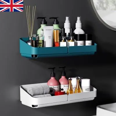 £6.25 • Buy Shower Shelf Bathroom Shower Caddy Rack Storage Organiser No Drilling