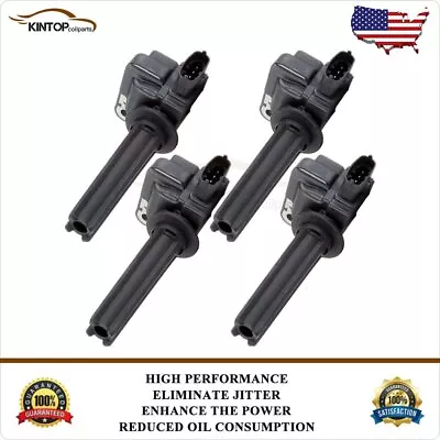 4 Pack Ignition Coils Kit Set Fits 2003-2011 Saab 9-3 9-3X L4 2.0L Tubo UF526 • $47.99