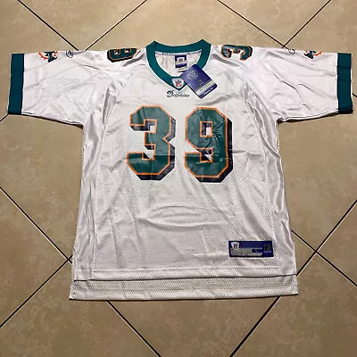 NWT 2007 REEBOK On Field Donshik #39 Miami Dolphins NFL Football Jersey Large • $34.95