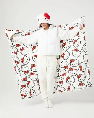 NEW Sanrio Hello Kitty Hooded Blanket Forever 21 2023 Release NWT Free Shipping • $55