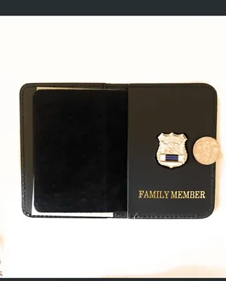 £22.11 • Buy Police Officer  Family Member  Blue Line MINI  Pin  ID   ,  Wallet