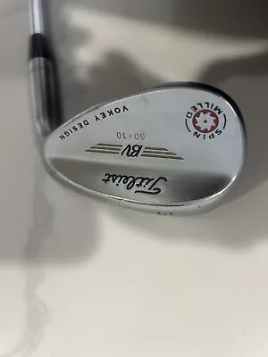 Titleist Vokey Spin Milled Tour Chrome 60*Lob Wedge RH 35 In Steel Wedge Flex • $30