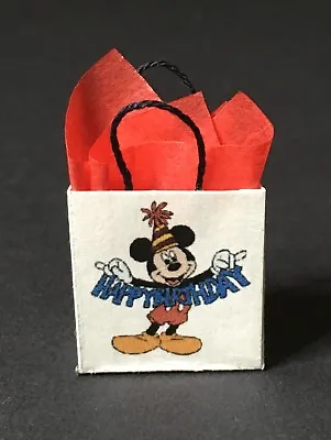 Miniature Birthday Gift Bag - Mickey Mouse With Tissue • $2