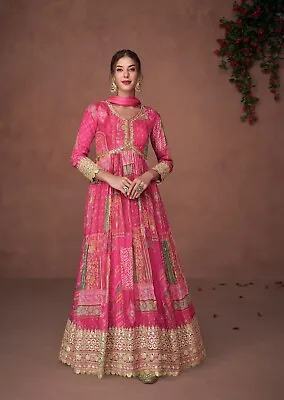 Indian Suit Designer Salwar Kameez Pakistani Gown Party Wear Suit Plazzo Dress • $80.61