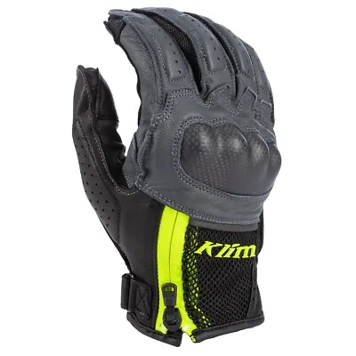 KLIM Sample Induction Street Motorcycle Gloves - Men's Large - Asphalt/Hi-Vis • $83.99