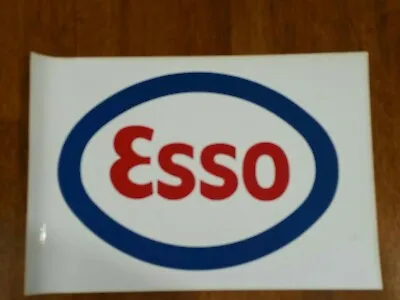 Original Large Rectangle ESSO Petroleum Sticker 1970's 80's Size 460mm X 310mm • $50