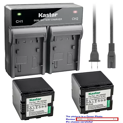 Kastar Battery AC Rapid Charger For Panasonic VW-VBN130 VBN130 VW-VBN260 VBN260 • $15.99