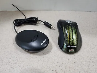 Microsoft Wireless IntelliMouse Explorer 2.0 Model 1007 With Receiver BLACK/GRN • $29.09