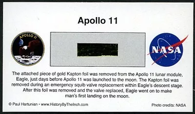 Apollo 11 Own A Genuine Piece Of The Lunar Module Eagle - Just $29.95 W/COA • $29.95
