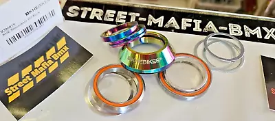 KHE BMX Bike 1-1/8 Integrated Headset KIT OIL SLICK JET FUEL Sealed BEARINGS NEW • $25.99