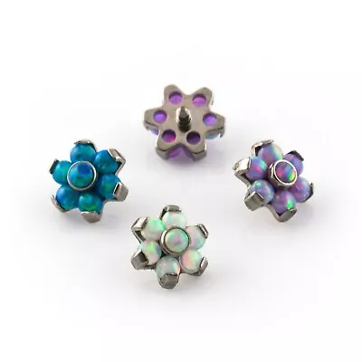 £6.99 • Buy Opal Flower Dermal Anchor Top Micro Dermal Head For Internal Threaded Bars