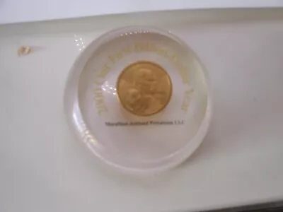 2000 Marathon Ashland Petroleum Promo: Lucite Paperweight W/Sacajawea Dollar • $9.99