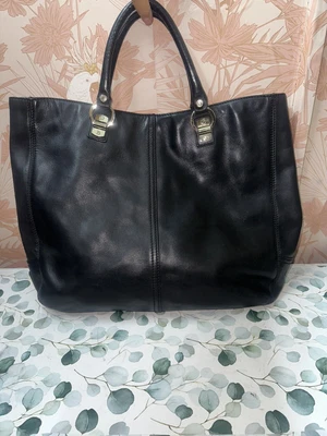 $40 • Buy Oroton Black Leather Extra Large Tote Shopper Hand Bag
