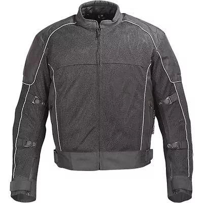 Men's Waterproof Motorcycle Mesh Jacket With CE Protection Black OJ53 • $43.49