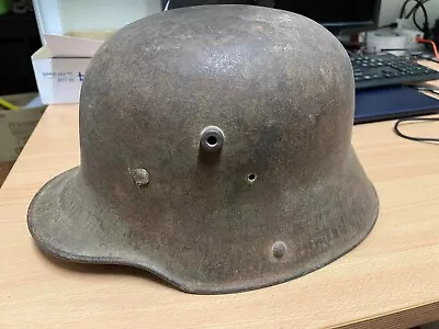WW1 GERMAN M16 (1916) Stahlhelm Combat Helmet Original Reused By  Afghan Army • $590