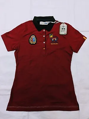 LA MARTINA Barcelona Polo Team Unisex Polo Shirt Crimson Size 4 NWT • $28
