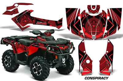 ATV Graphics Kit Decal For Can-Am Outlander 500/650/800/1000 2013-23 CNSPRCY Red • $269.95