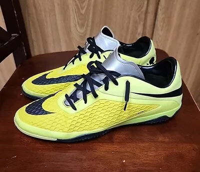 Nike Hypervenom Phelon IC 599849-700 Yellow Black Indoor Soccer Shoes Mens Sz11 • $69.99