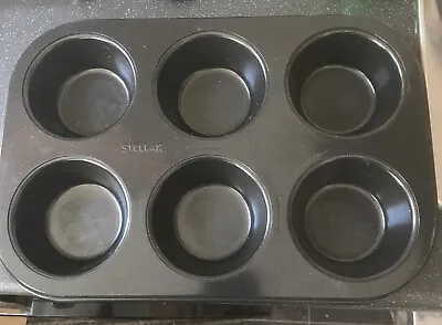 Stellar 6 Hole Muffin Tin/ Yorkshire Pudding Tin. Lightly Used • £9.99