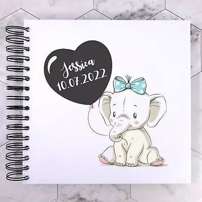 New Baby Personalised A4/Square Scrapbook Photo Album Birthday Memory Book • £12.99