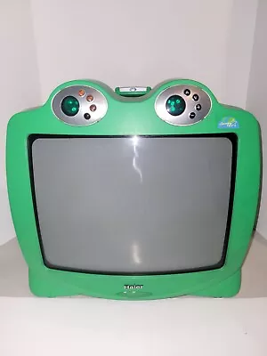 Haier 13  CRT Color TV Rare RIBBIT HTN13G11F Retro Gaming Green Frog W/Remote • $1200