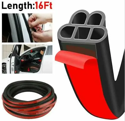 16FT Car Rubber Weather Stripping SealStrip For Truck Doors/ Windows Soundproof • $9.80