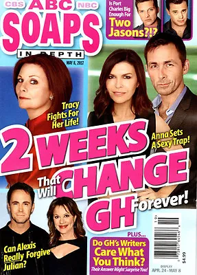 ABC Soaps In Depth Magazine May 8 2017 Jane Elliot Finola Hughes Maurice Benard • $20