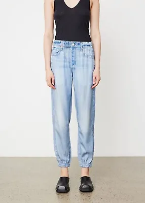 Rag & Bone Miramar Heavy Jogger Jean Womens Pants S Tulip Faux Denim $225 • $152.99