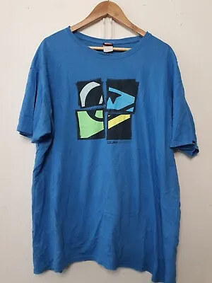 Quiksilver Shirt Mens Size XL Extra Large Blue Boardriding Company Surf Beach • $21