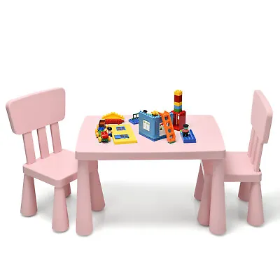 3 Piece Kids Table And Chair Set Toddler Activity Desk And Chairs Kids Furniture • £72.95
