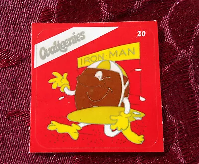 VINTAGE STICKER OVALTINE DRINK OVALTEENIES IRON MAN COMPETITION No 20 • $4.99