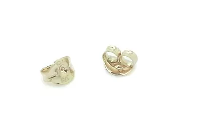 A Pair Of 9ct Gold Butterfly Earring Backs Scroll Push Fit 375 5mm X 4mm X 3mm • £11.99