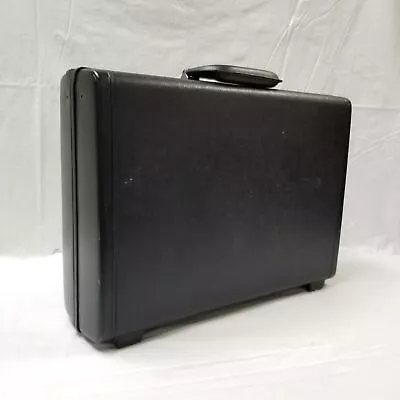 VTG 1988 Samsonite Classic 5000 Briefcase Black Hard Shell Lined 17.5x12 ^ • $11.99