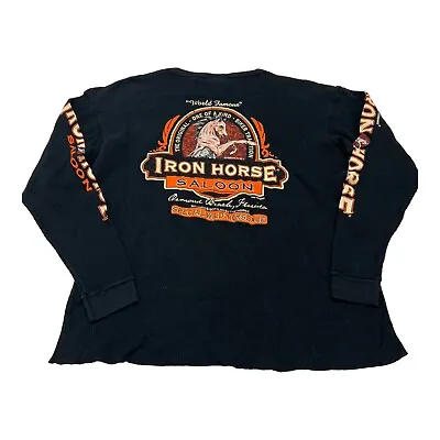 $29.99 • Buy Mens XL Vintage Iron Horse Saloon 2007 Thermal Long Sleeve Top