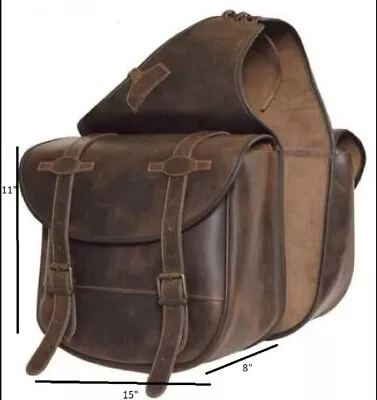Vintage Leather Western Saddle Bag For Horse • $169